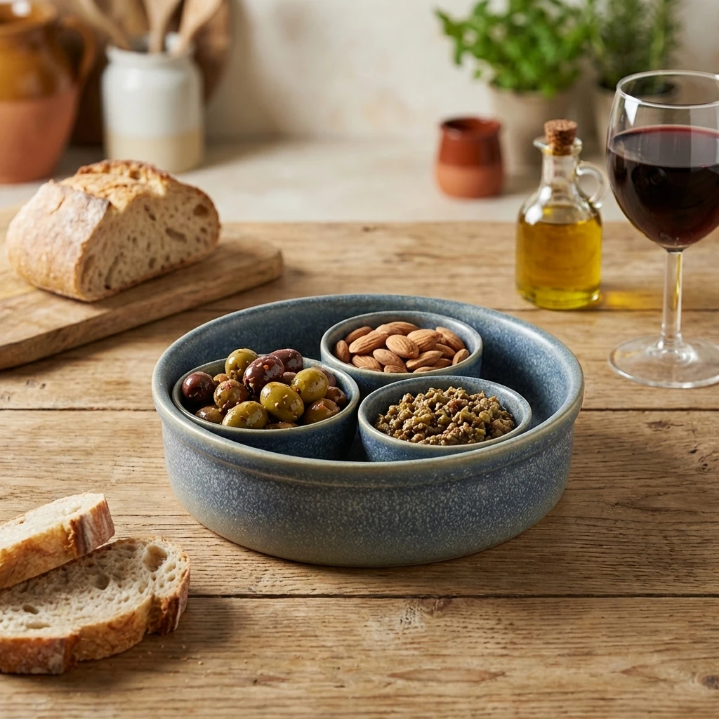 Forge Coast Stoneware tapasfat 14,5 cm CT-TD14C by Genware color Svart