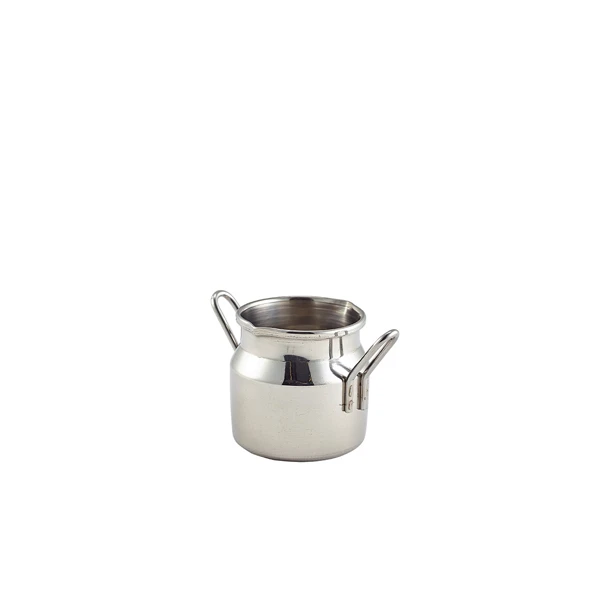 Mini Stainless Steel Melkespann 2,5 oz MMC25 by Genware color Svart