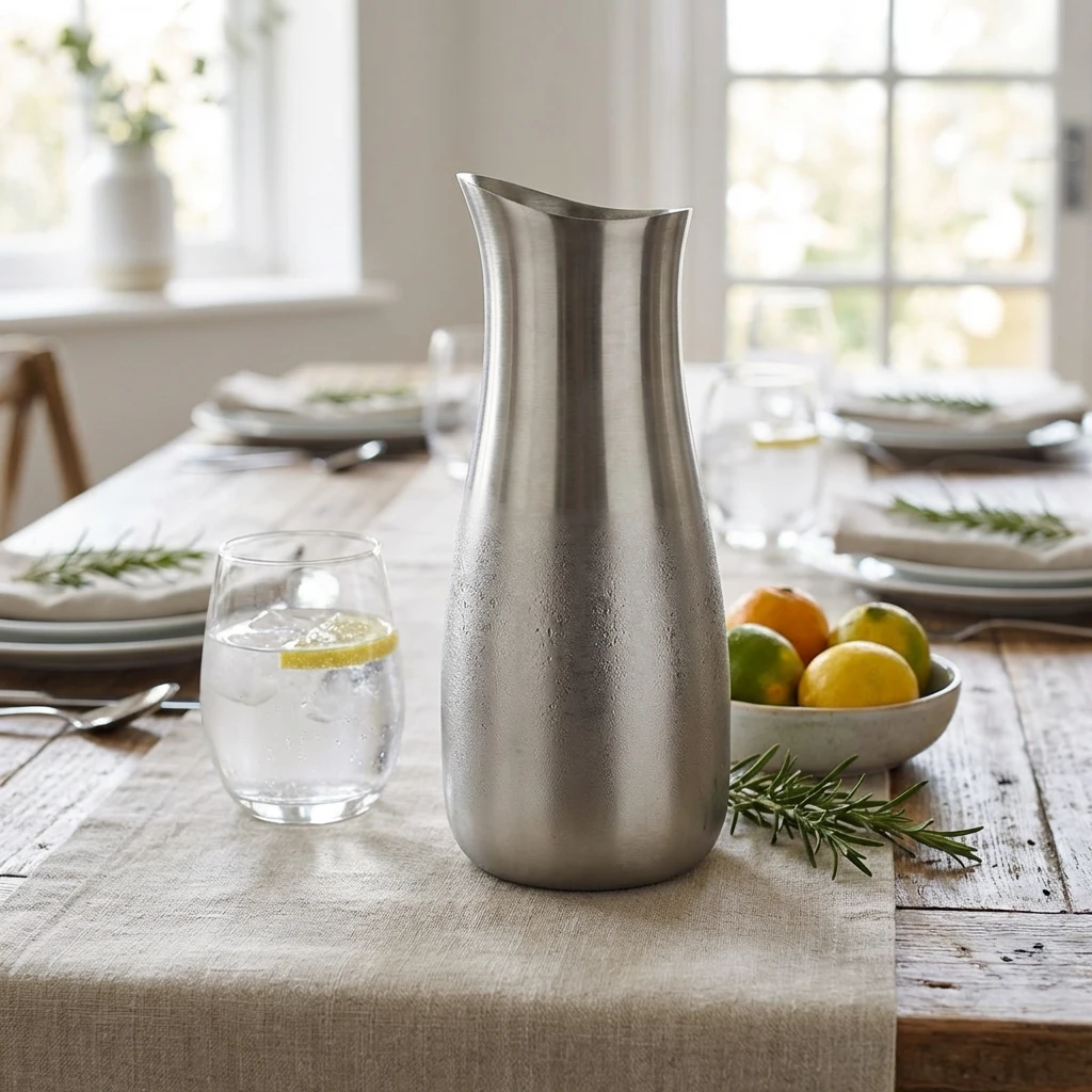 GenWare Hankeløs buet vannmugge 1,6L/56,3oz SWJHC160 by Genware color Svart