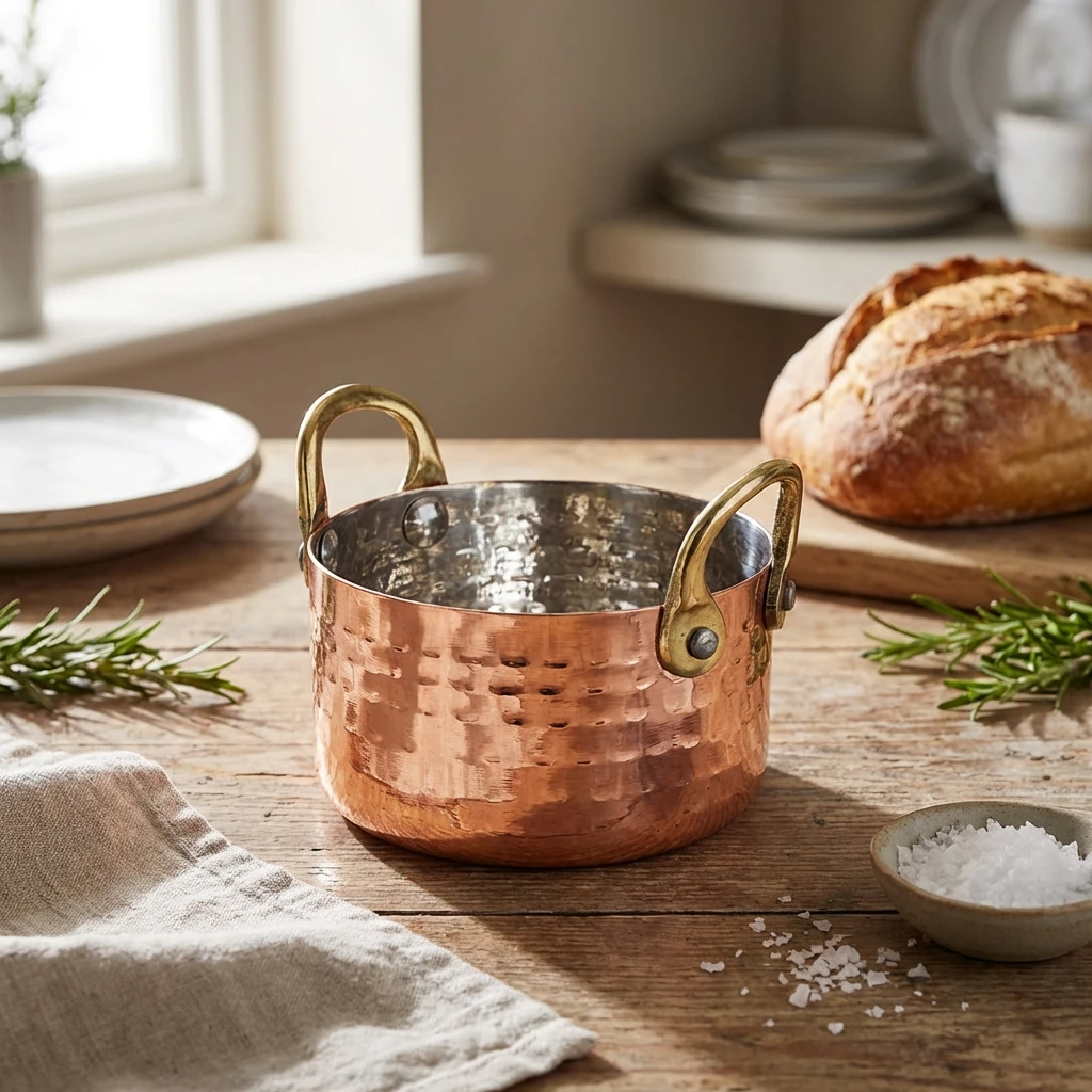 Mini Hammered Copper Gratinform 9,2 x 5 cm MHCD9C by Genware color Svart