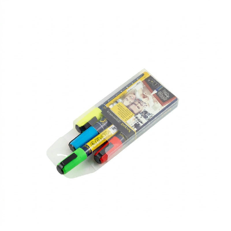Chalkmarkers 4-fargers pakke (R G Y BL) Medium SMA510-V4 by Genware color Svart
