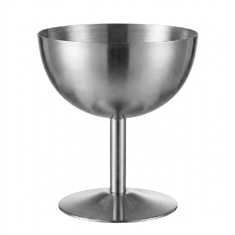 Stainless Steel Stemmed Isbeger 250 ml SUNS10 by Genware color Svart