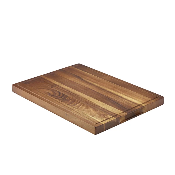 Acacia Wood serveringsbrett 40 x 30 x 2,5 cm WSB4030 by Genware color Svart