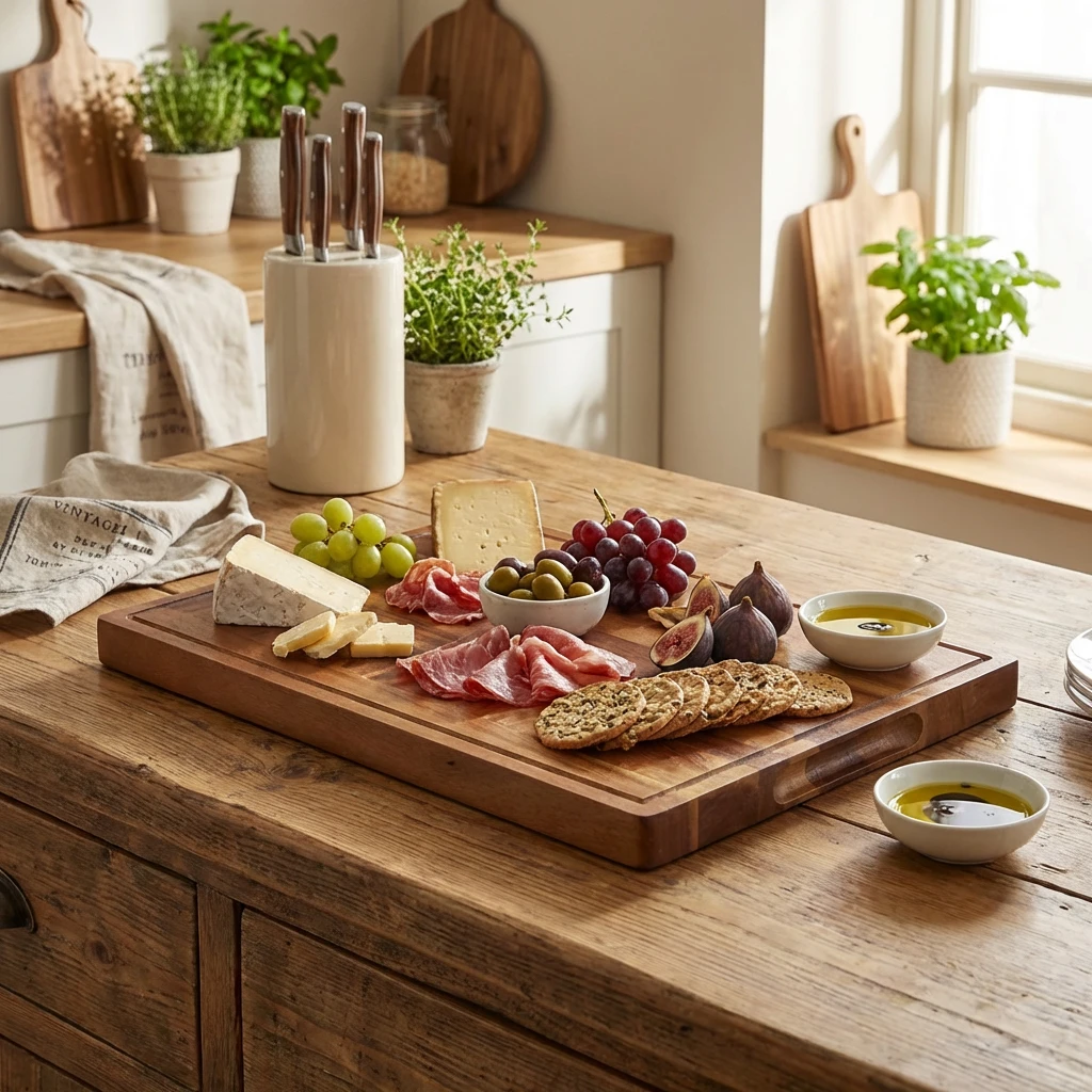 Acacia Wood serveringsbrett 40 x 30 x 2,5 cm WSB4030 by Genware color Svart