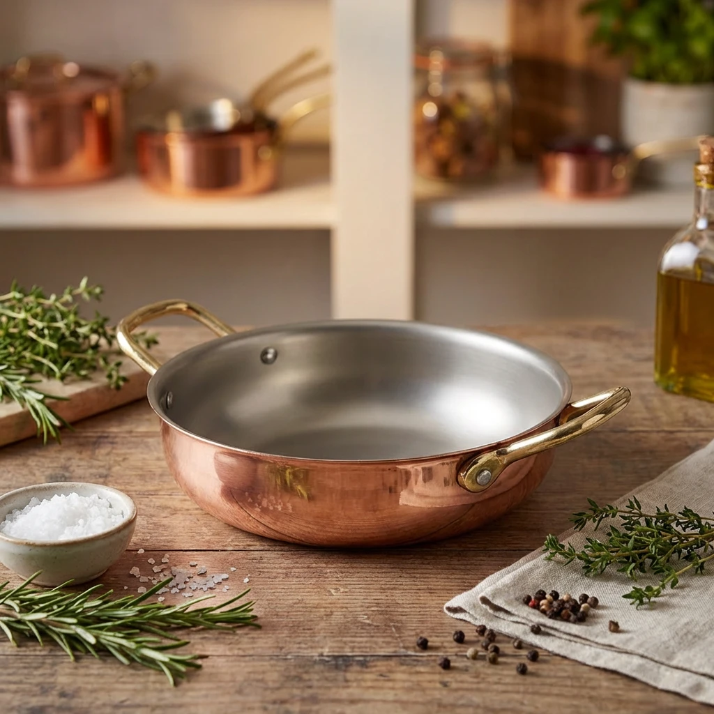 GenWare Copper Round Fat 19,5 x 5 cm SRD19C by Genware color Svart