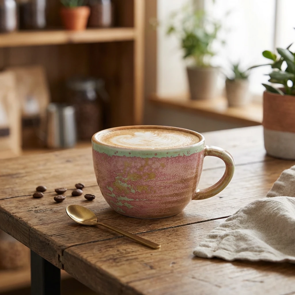 Terra Porcelain Rose Kaffekopp 22 cl / 7,75 oz CUP-PRS23 by Genware color Svart