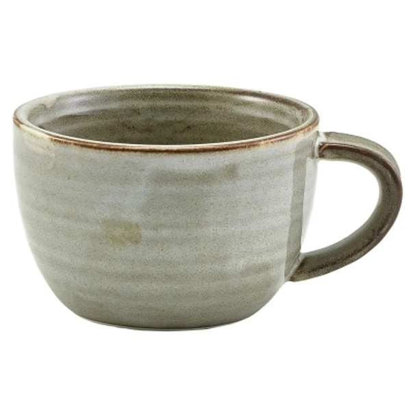 Terra Porcelain Grey Kaffekopp 28,5 cl / 10 oz CUP-PG28 by Genware color Svart