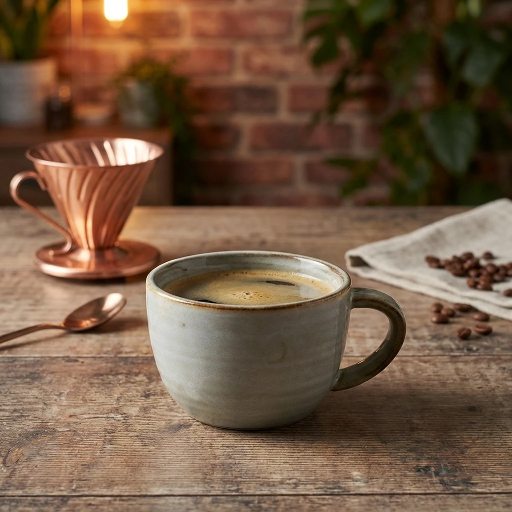 Terra Porcelain Grey Kaffekopp 28,5 cl / 10 oz CUP-PG28 by Genware color Svart