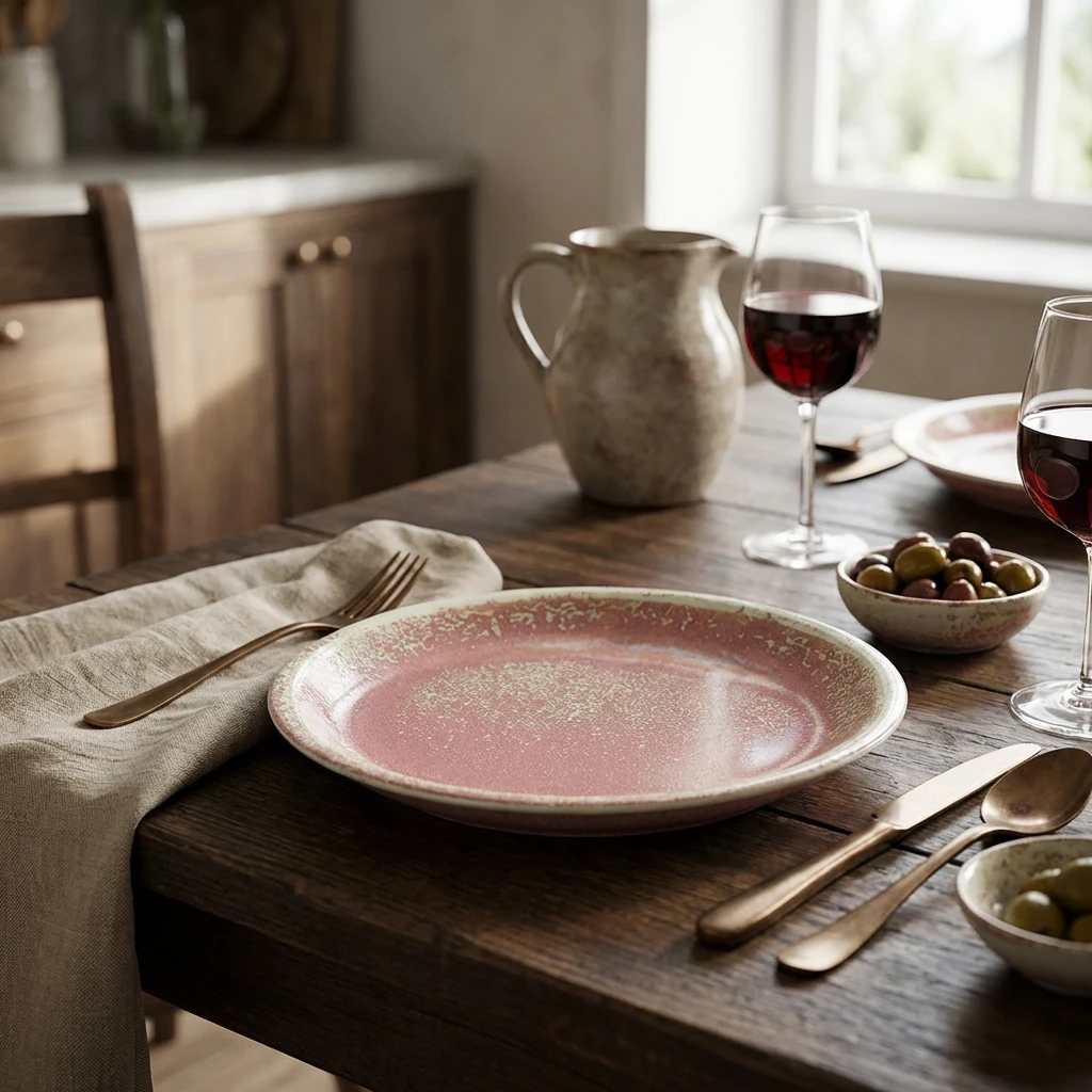 Terra Porcelain Rose Coupe Tallerken 27,5 cm CP-PRS27 by Genware color Svart