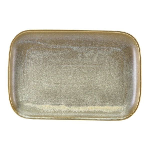 Terra Porcelain Matt Grå rektangulær tallerken 34,5 x 23,5 cm RP-PMG34 by Genware color Svart