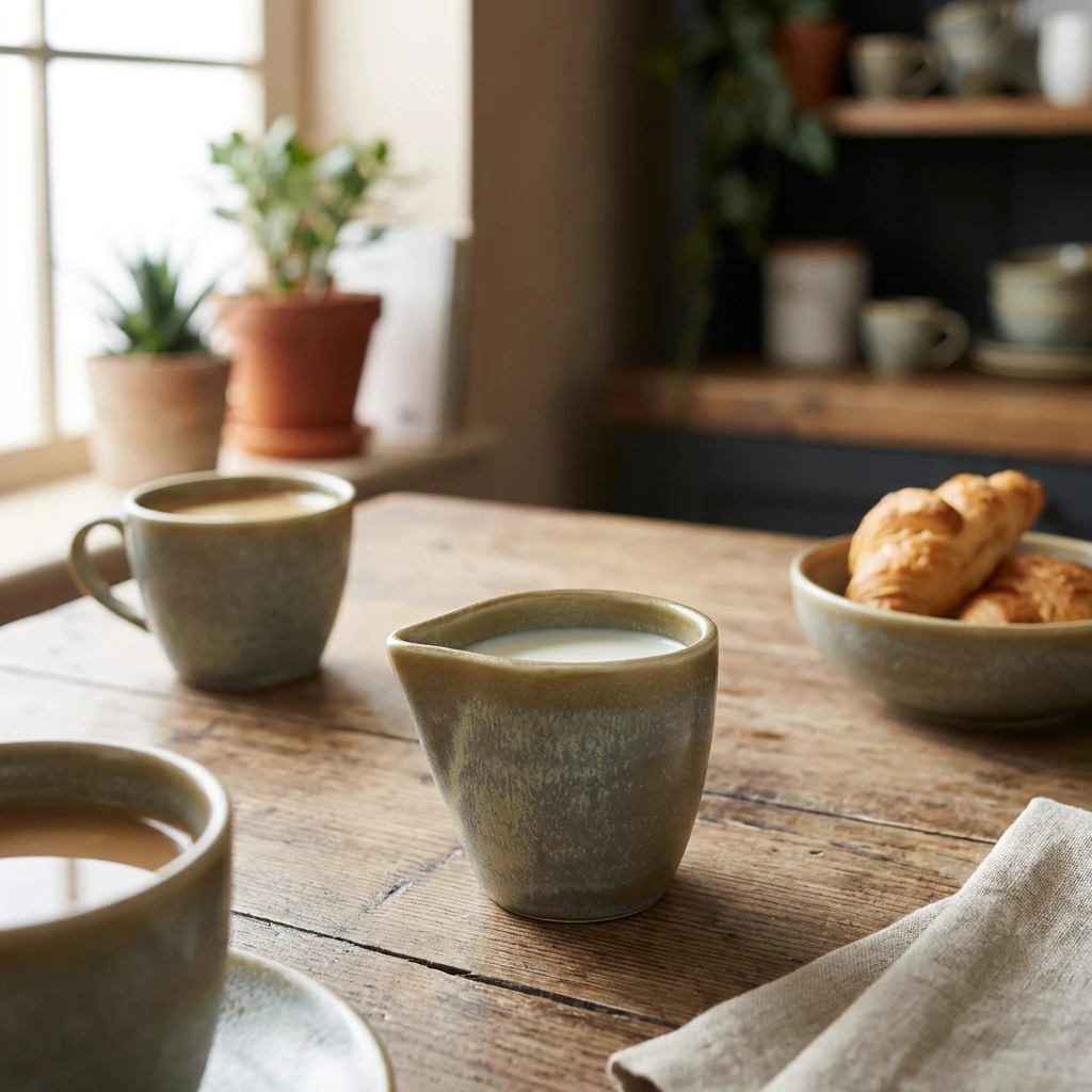 Terra Porcelain Matt Grå mugge 9 cl/3 oz JUG-PMG9 by Genware color Svart
