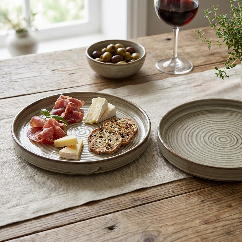 Terra Porcelain Grey Presentasjonstallerken 18 cm PR-PG18 by Genware color Svart