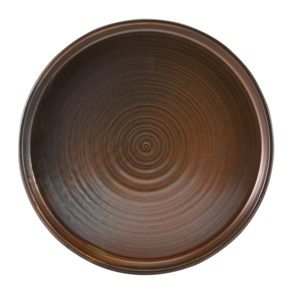 Terra Porcelain Rustikk Kobber presentasjonsfat 26 cm PR-PRC26 by Genware color Svart