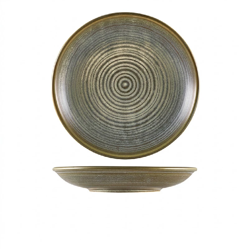 Terra Porcelain Matt Grå dyp coupe-tallerken 25 cm DC-PMG25 by Genware color Svart