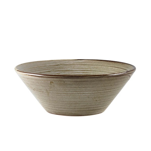 Terra Porcelain Grey Konisk skål 16 cm CN-PG16 by Genware color Svart