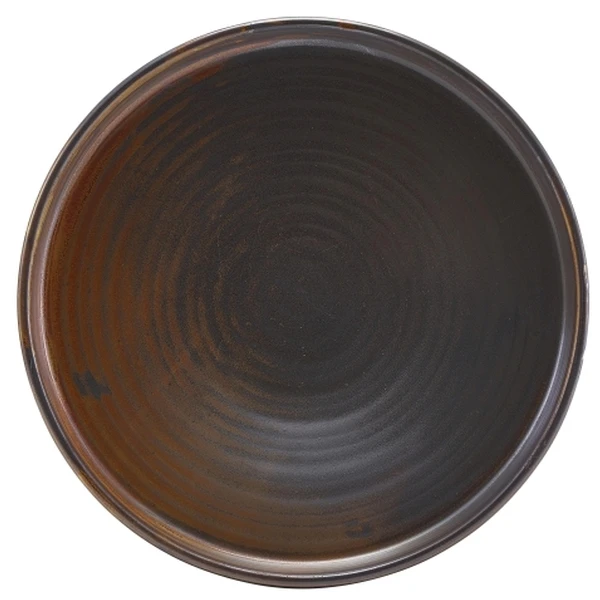 Terra Porcelain Rustic Kobber Lavt Presentasjonsfat 21 cm LP-PRC21 by Genware color Svart
