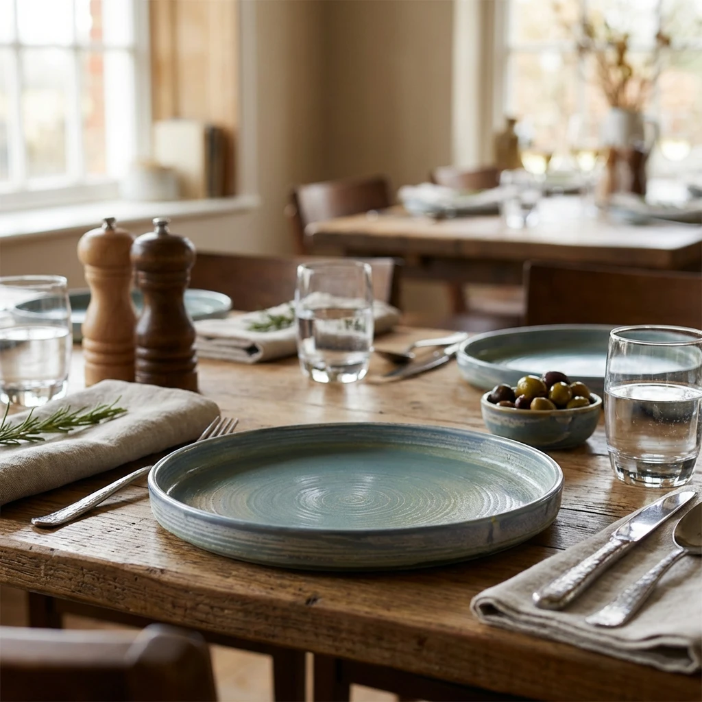 Terra Porcelain Seafoam Presentasjonstallerken 26 cm PR-PSF26 by Genware color Svart
