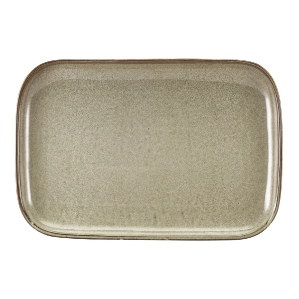 Terra Porcelain Grey Rektangulært fat 34,5 x 23,5 cm RP-PG34 by Genware color Svart