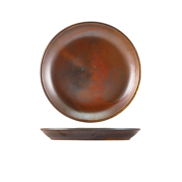 Terra Porcelain Rustic Kobber coupe-tallerken 19 cm CP-PRC19 by Genware color Svart