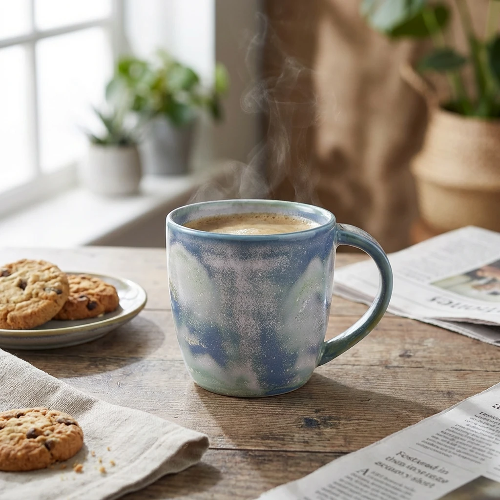 Terra Porcelain Seafoam Krus 30 cl / 10,5 oz MUG-PSF32 by Genware color Svart