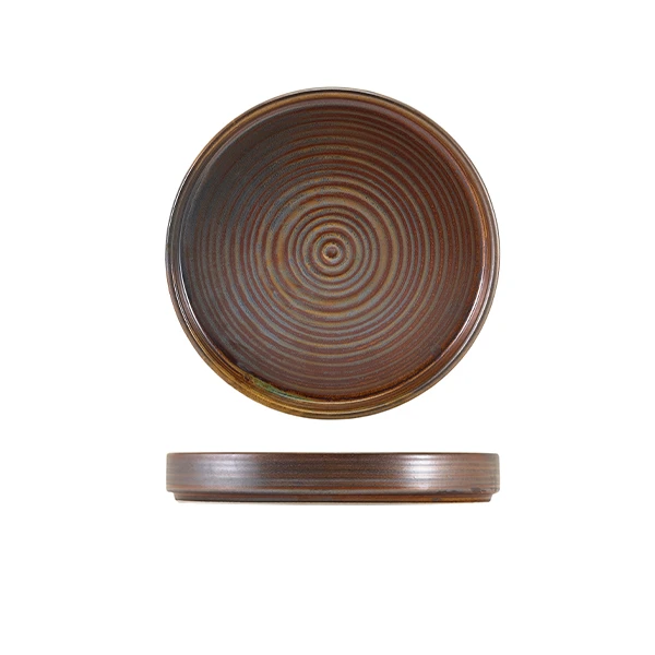 Terra Porcelain Rustic Kobber Presentasjonsfat 18 cm PR-PRC18 by Genware color Svart