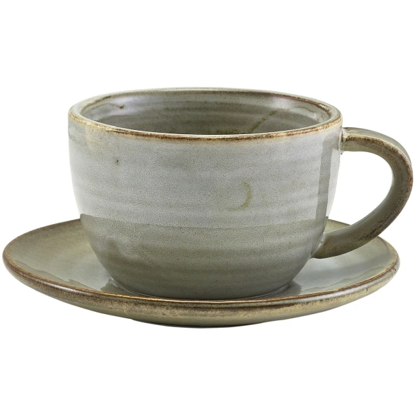 Terra Porcelain Grey Skål/Tallerken/Tefat 14,5 cm SCR-PG14 by Genware color Svart