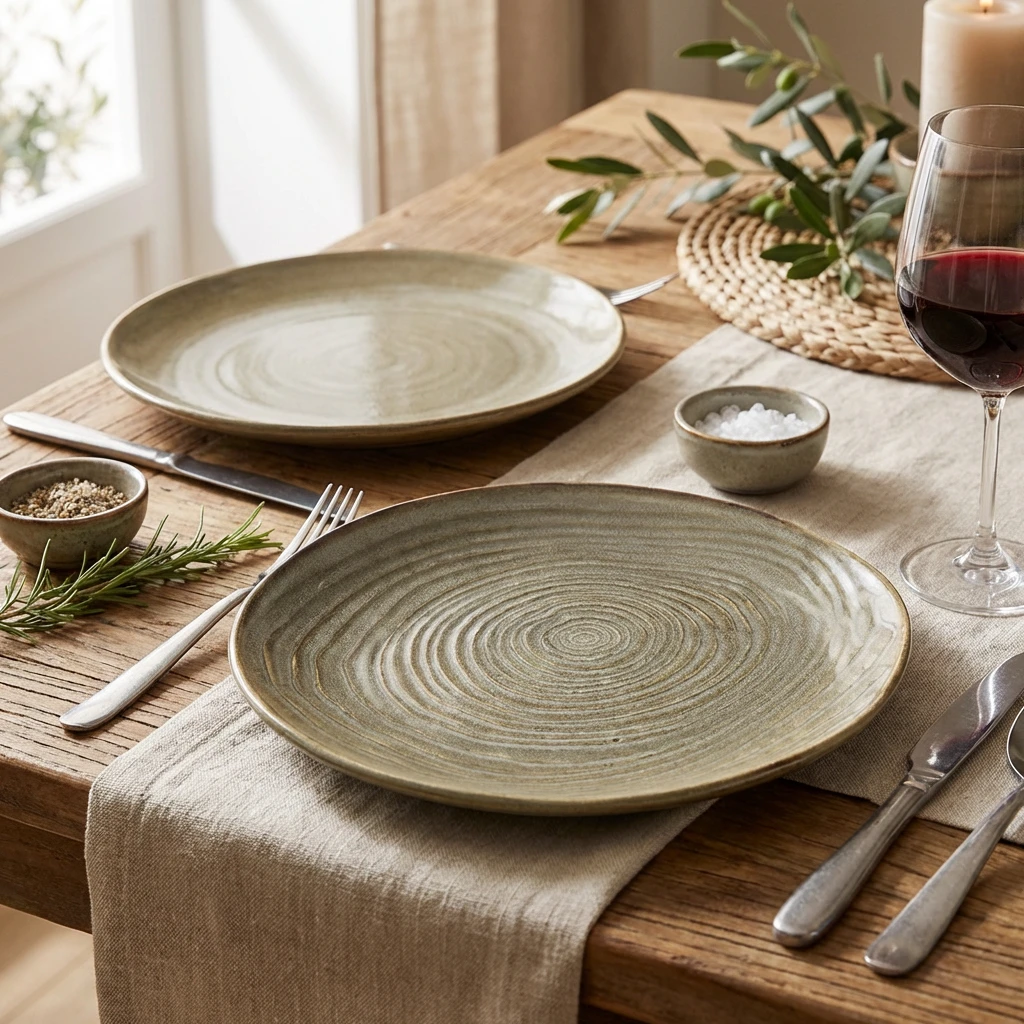 Terra Porcelain Grey organisk tallerken 21 cm CP-PGG21 by Genware color Svart