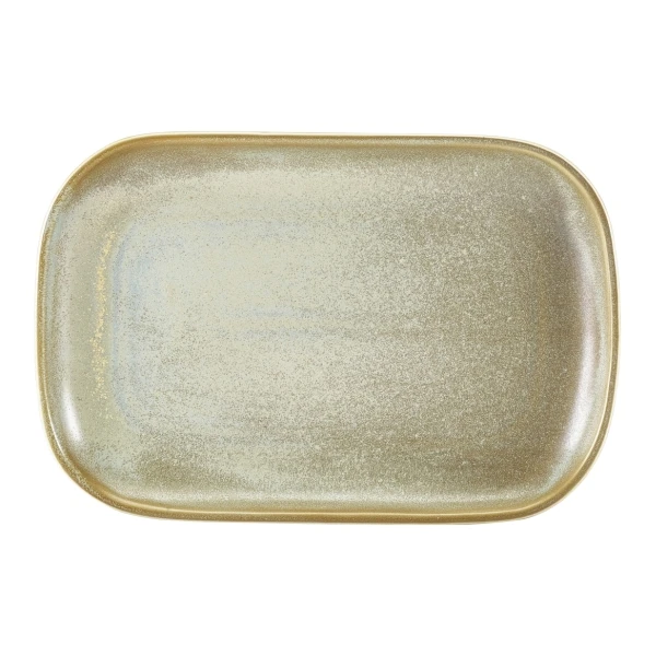 Terra Porcelain Matt Grå rektangulær tallerken 29 x 19,5 cm RP-PMG29 by Genware color Svart