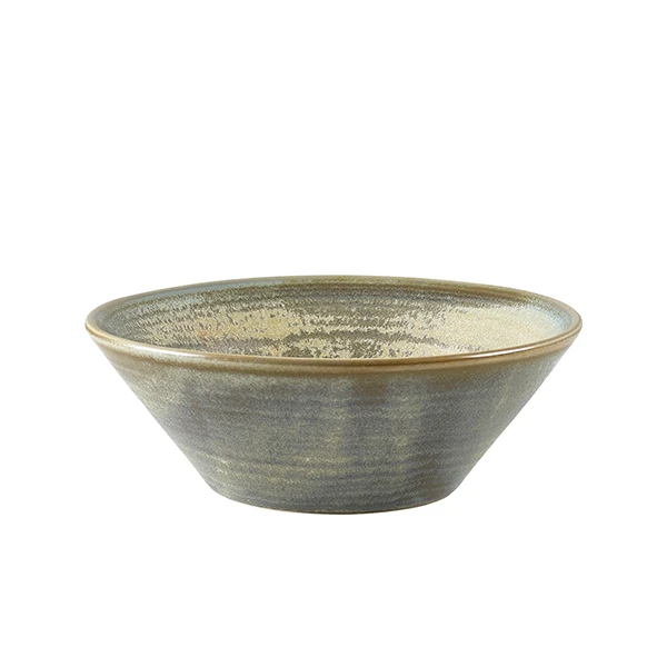 Terra Porcelain Matt Grå kjegleformet skål 14 cm CN-PMG14 by Genware color Svart