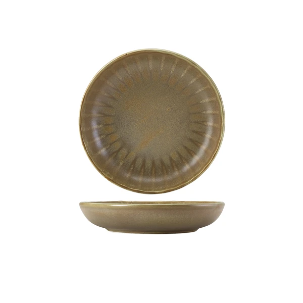 Terra Porcelain Matt Grå bølget coupe-skål 20,3 cm CB-SMG20 by Genware color Svart