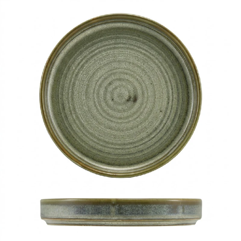 Terra Porcelain Matt Grå lav presentasjonstallerken 14 cm LP-PMG14 by Genware color Svart