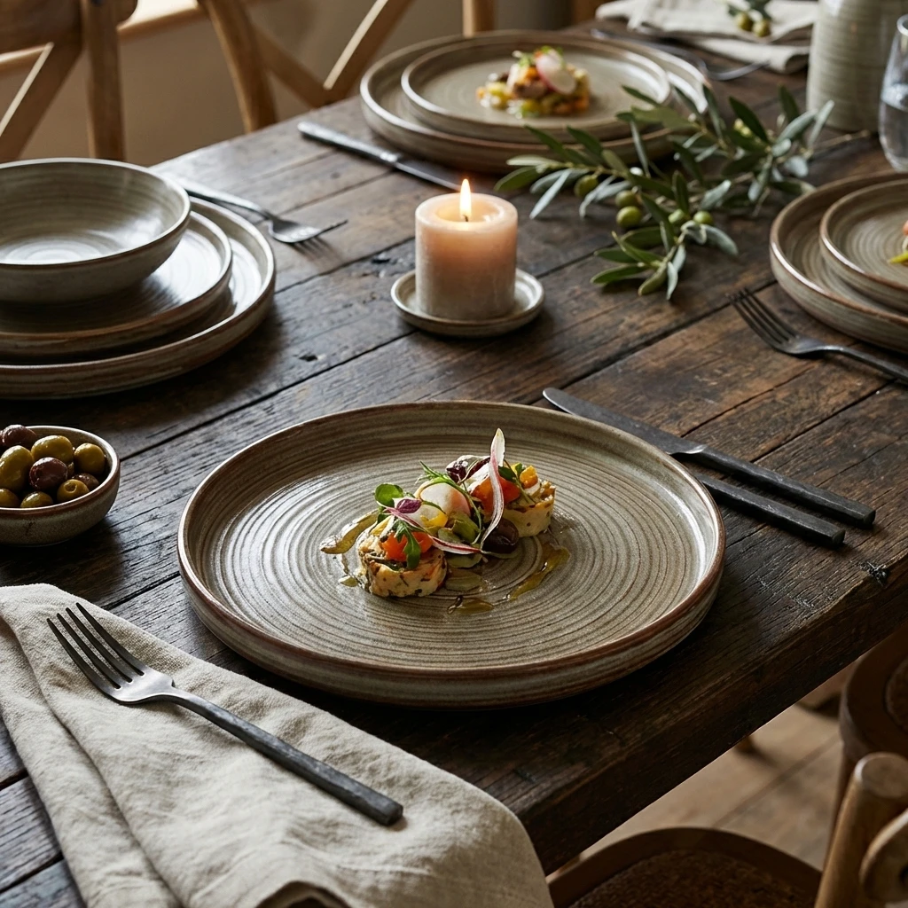 Terra Porcelain Grey Lav presentasjonsplate 25 cm LP-PG25 by Genware color Svart