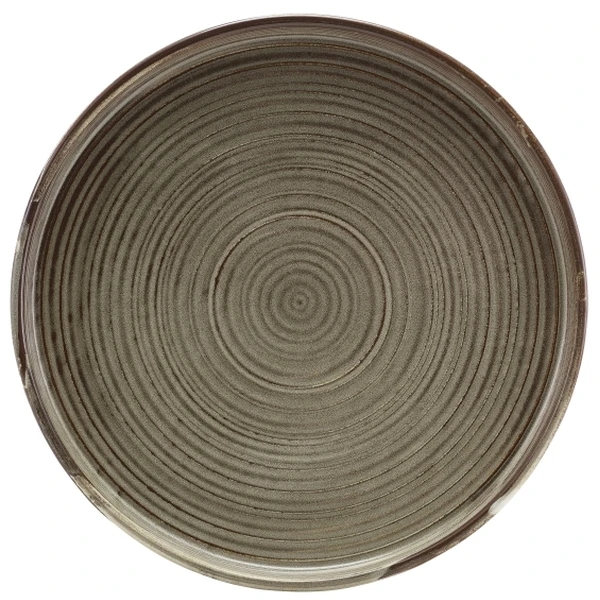 Terra Porcelain Grey Lav presentasjonsplate 25 cm LP-PG25 by Genware color Svart