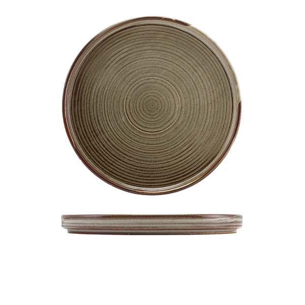 Terra Porcelain Grey Lav presentasjonsplate 25 cm LP-PG25 by Genware color Svart