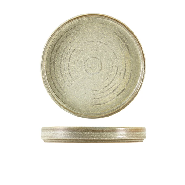 Terra Porcelain Matt Grå presentasjonsfat 20,5 cm PR-PMG21 by Genware color Svart