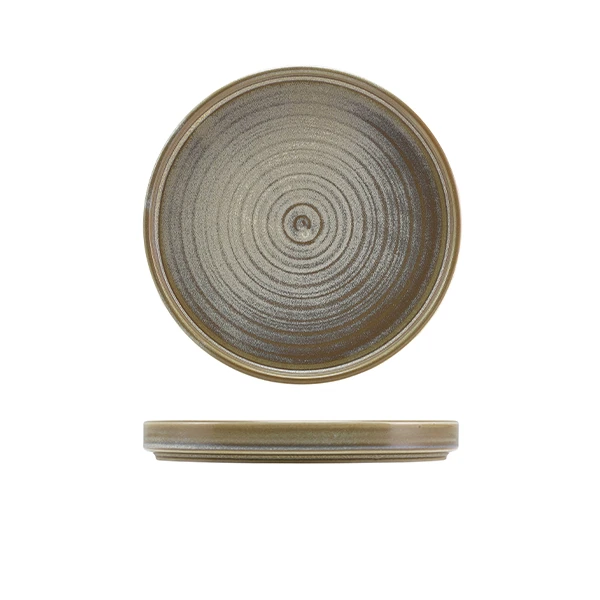 Terra Porcelain Matt Grå lav presentasjonstallerken 18 cm LP-PMG18 by Genware color Svart