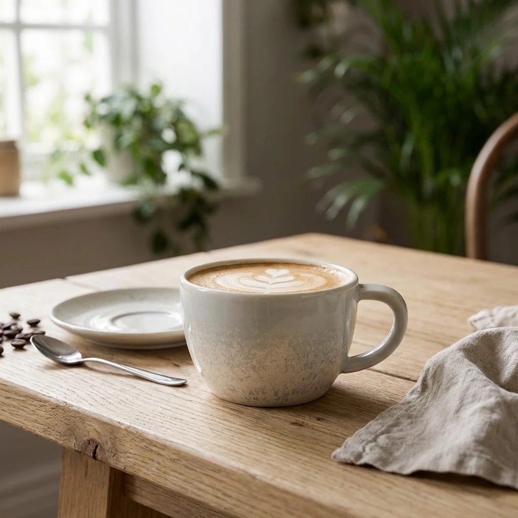 Terra Porcelain Pearl Kaffekopp 28,5 cl / 10 oz CUP-PPL28 by Genware color Svart