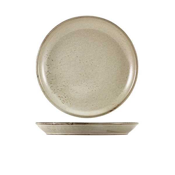 Terra Porcelain Grey Coupe tallerken 24 cm CP-PG24 by Genware color Svart