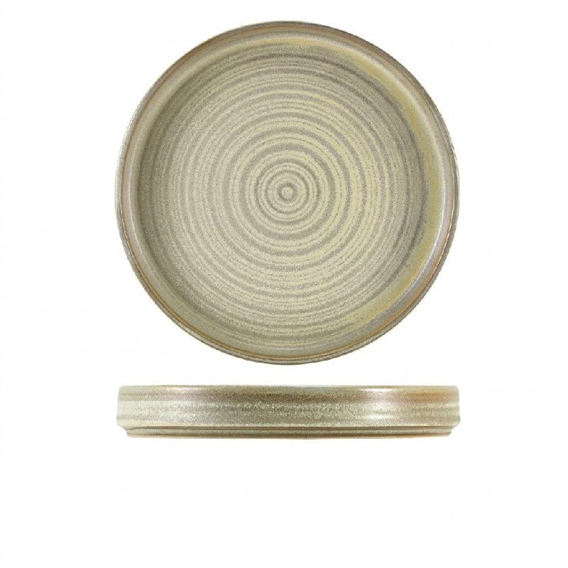 Terra Porcelain Matt Grå presentasjonsfat 26 cm PR-PMG26 by Genware color Svart