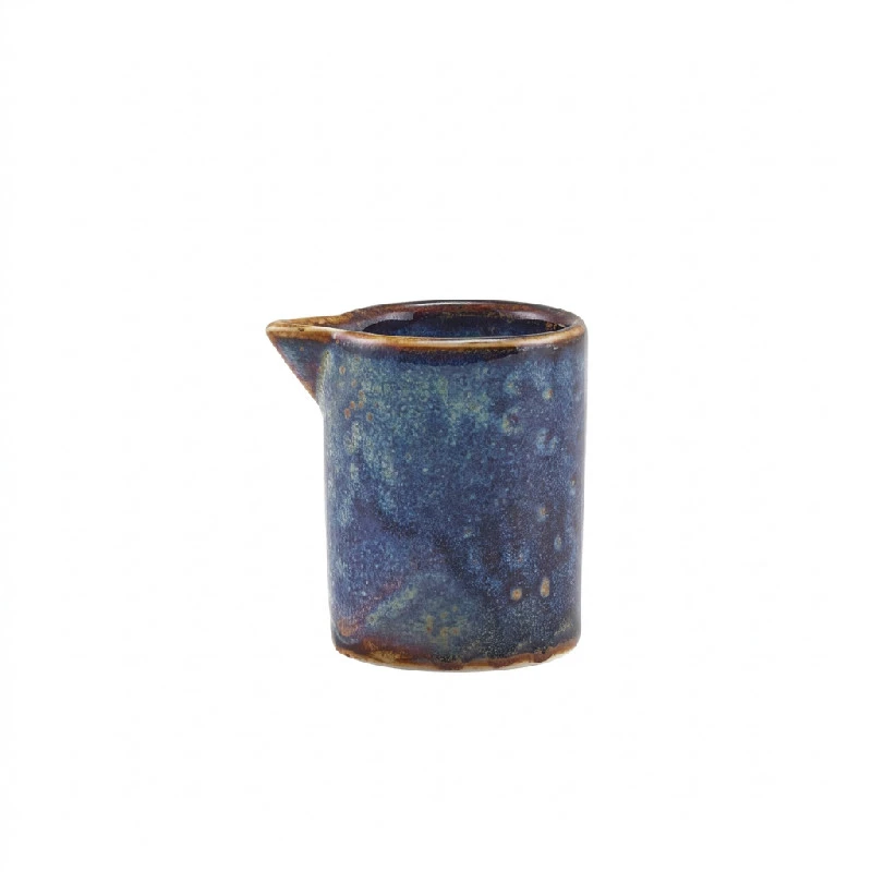 Terra Porcelain Aqua Blå mugge med rette sider 5 cl / 1,75 oz SJ-PBL5 by Genware color Svart