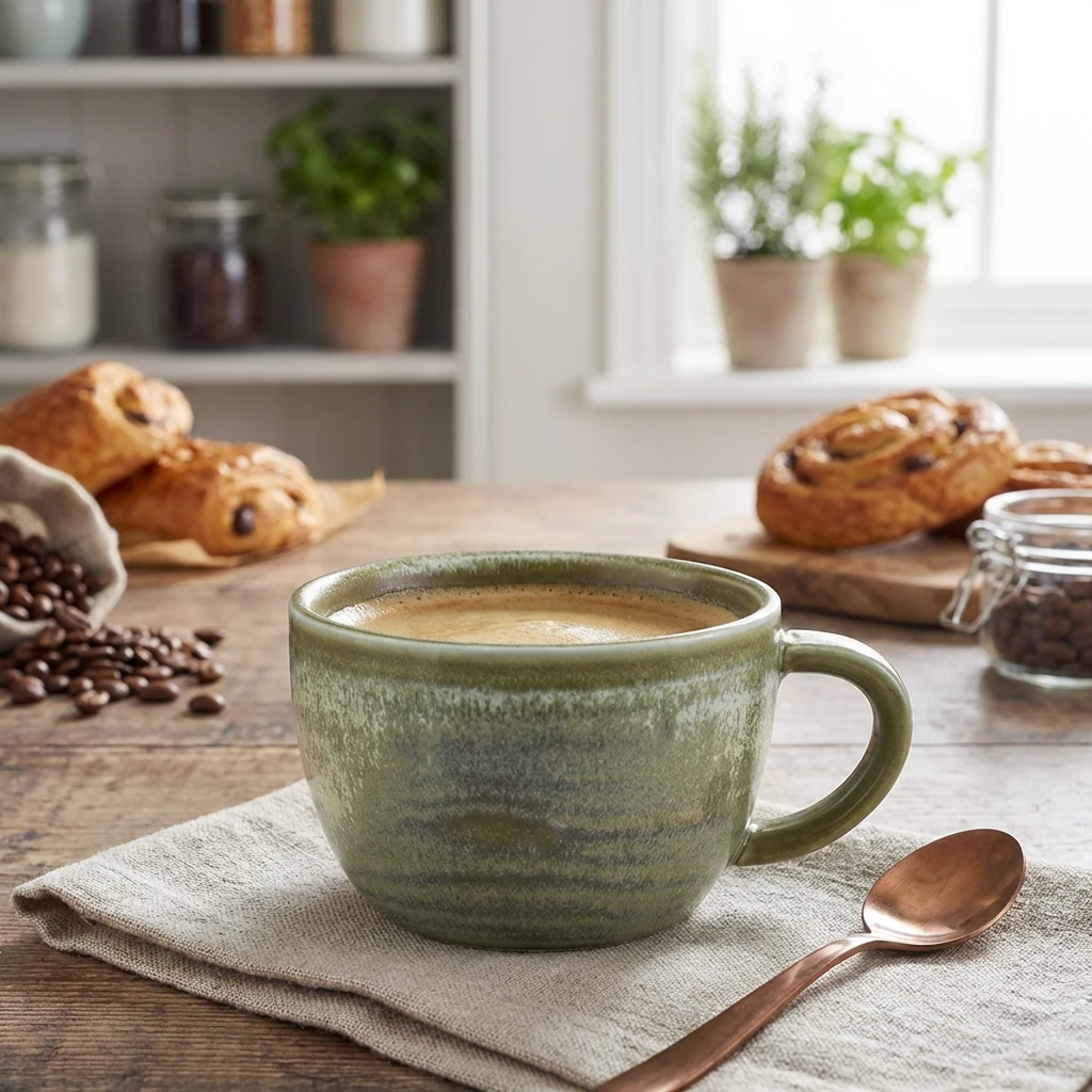 Terra Porcelain Matt Grå kaffekopp 28,5 cl/10 oz CUP-PMG28 by Genware color Svart