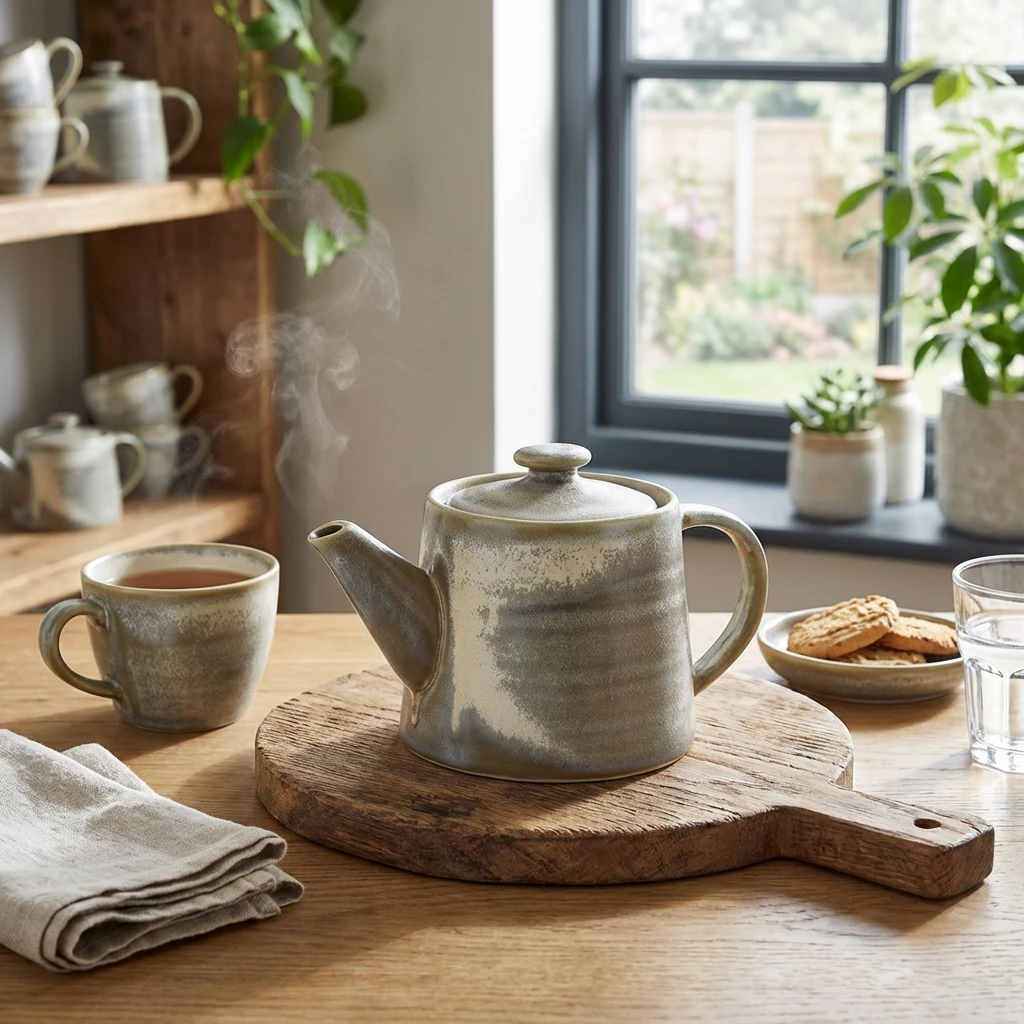 Terra Porcelain Matt Grå tekanne 50 cl / 17,6 oz TP-PMG50 by Genware color Svart