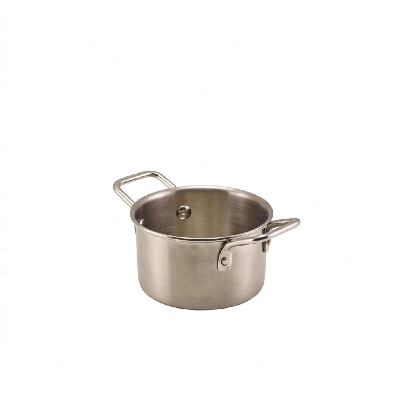 GenWare Mini Stålkasserolle 10 x 5,8 cm MSCD10 by Genware color Svart