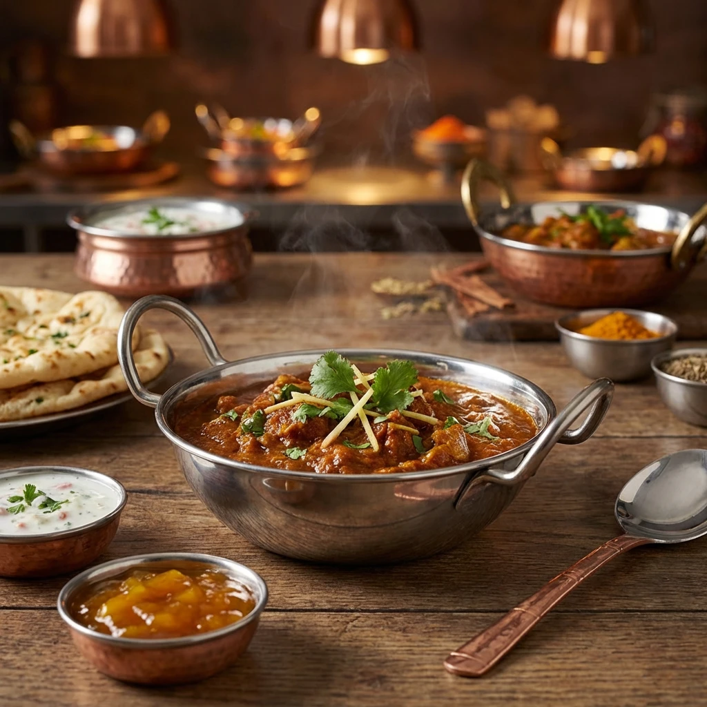 S/St. Balti-skål 15 cm (6") med håndtak BD15 by Genware color Svart