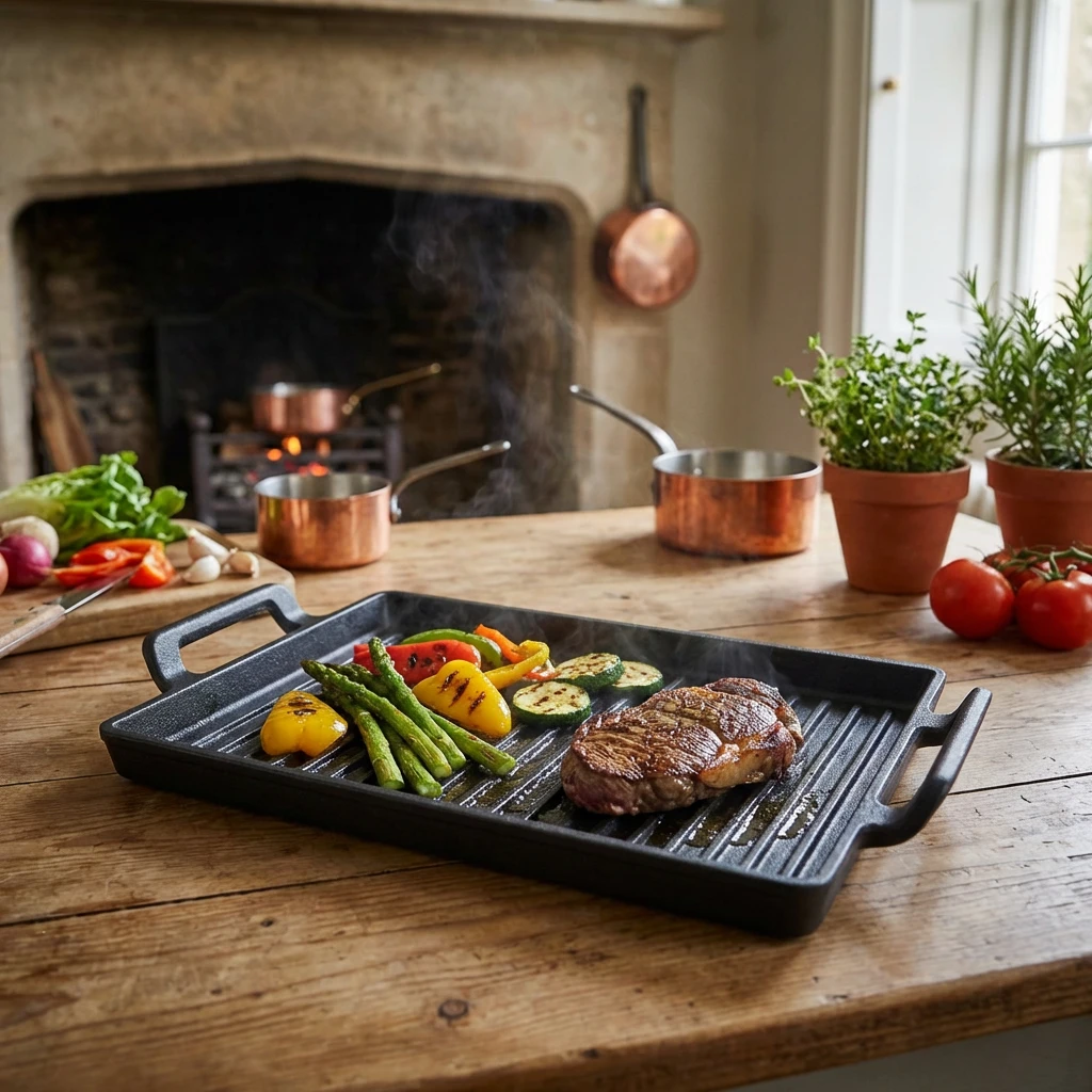 GenWare Cast Iron Panne 21,5 x 15 cm C2215 by Genware color Svart