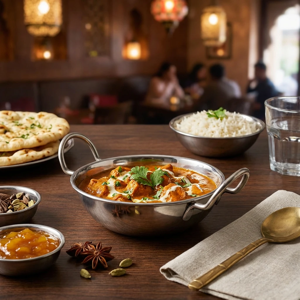 Stainless Steel Balti-fat 13 cm (5") med håndtak BD13 by Genware color Svart