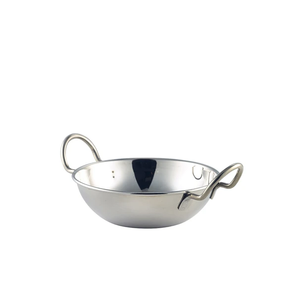 Stainless Steel Balti-fat 13 cm (5") med håndtak BD13 by Genware color Svart