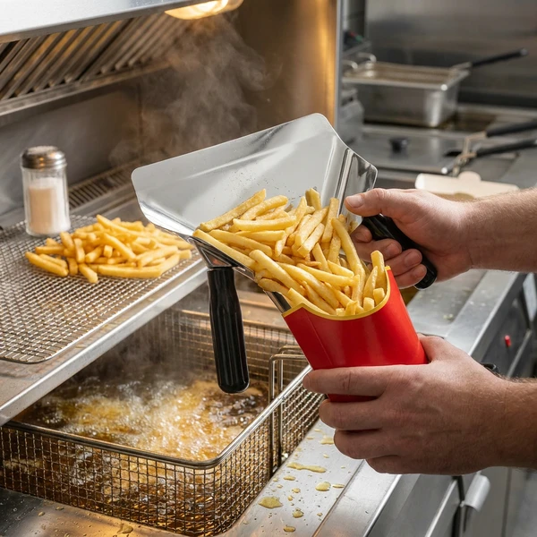 Hendi Pommes Frites- og Nachosskuffe Sort Plast 642559 by Hendi color Svart