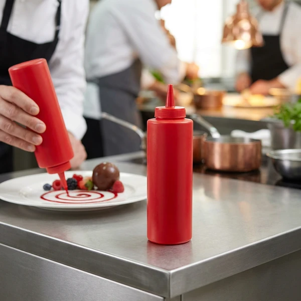 Hendi Squeeze Flaske Rød Plast 350ml 557815 by Hendi color Svart