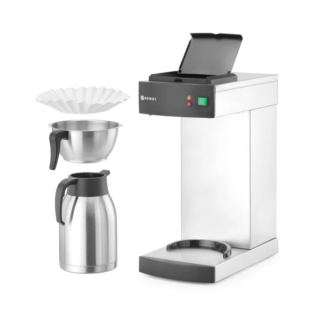 Hendi filterkaffemaskin i rustfritt stål 211052 by Hendi color Svart